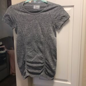Athleta grey short sleeved exercise top